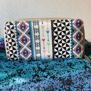 Multicolor Geometric Pattern Women's Wallet